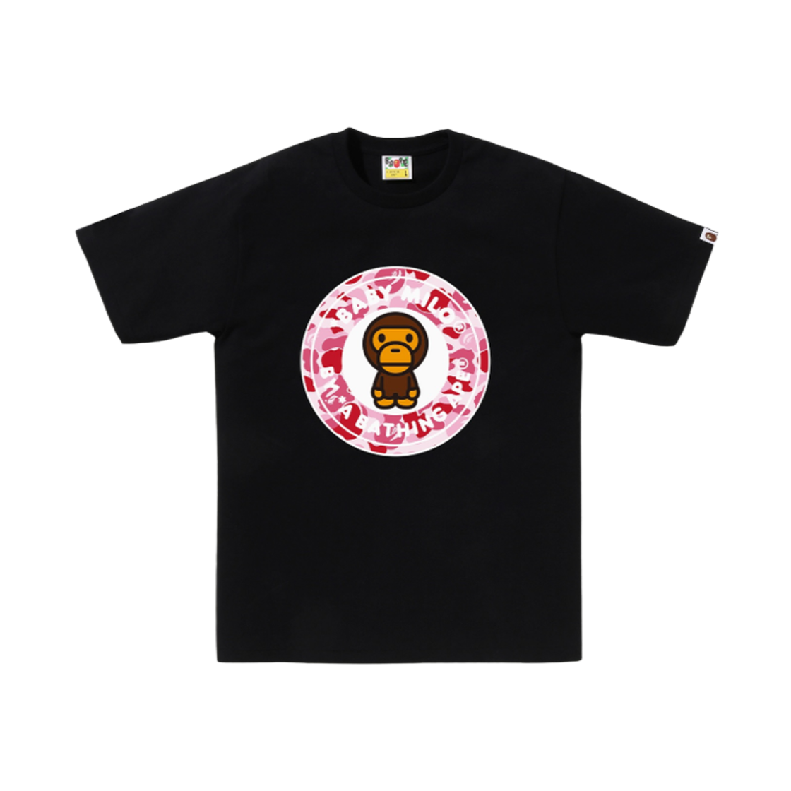 - BAPE ABC Camo Milo Busy Works T-Shirt Black Pink