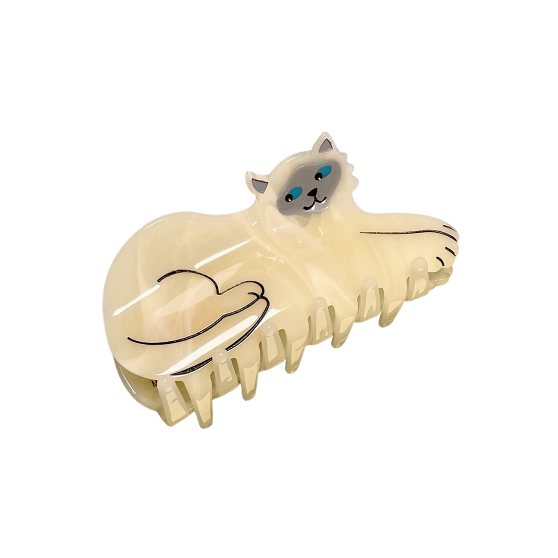쿠쿠수제뜨 샴 고양이 헤어집게핀(Coucou Suzette Siamese Cat Hairclaw)