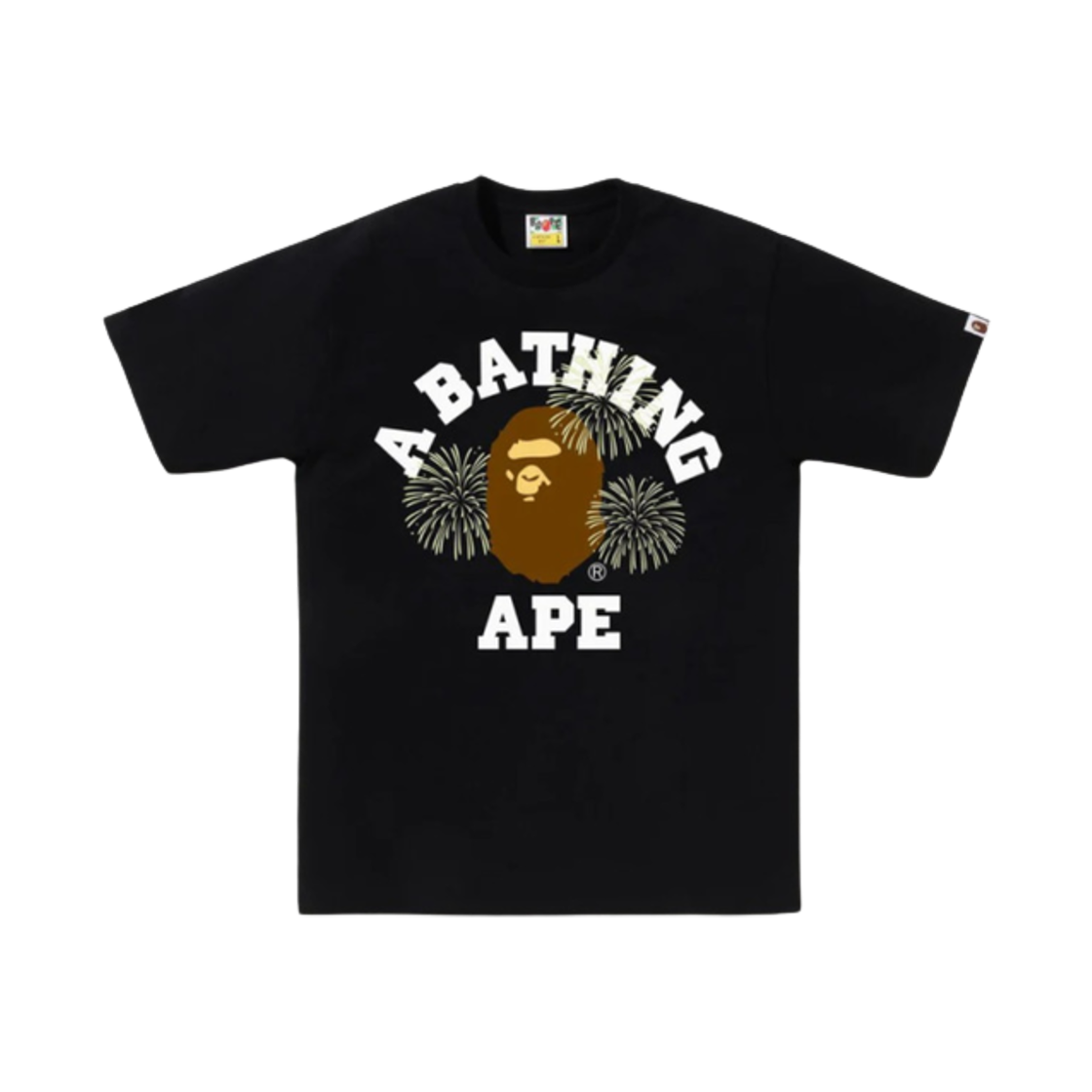 - BAPE Firework College T-Shirt Black