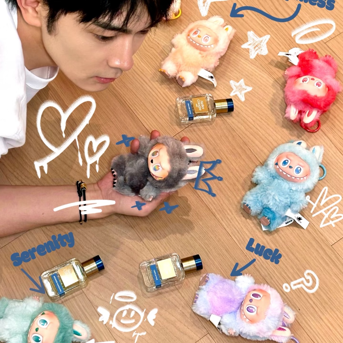 Pop Mart Labubu The Monsters Highlight Series Hope Keyring (Opened Case), Pop Mart Labubu The Monsters Highlight Series Sealed Case (1 Blind Box) 착용 스타일