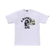 BAPE ABC Resort Camo Pocket College T-Shirt White