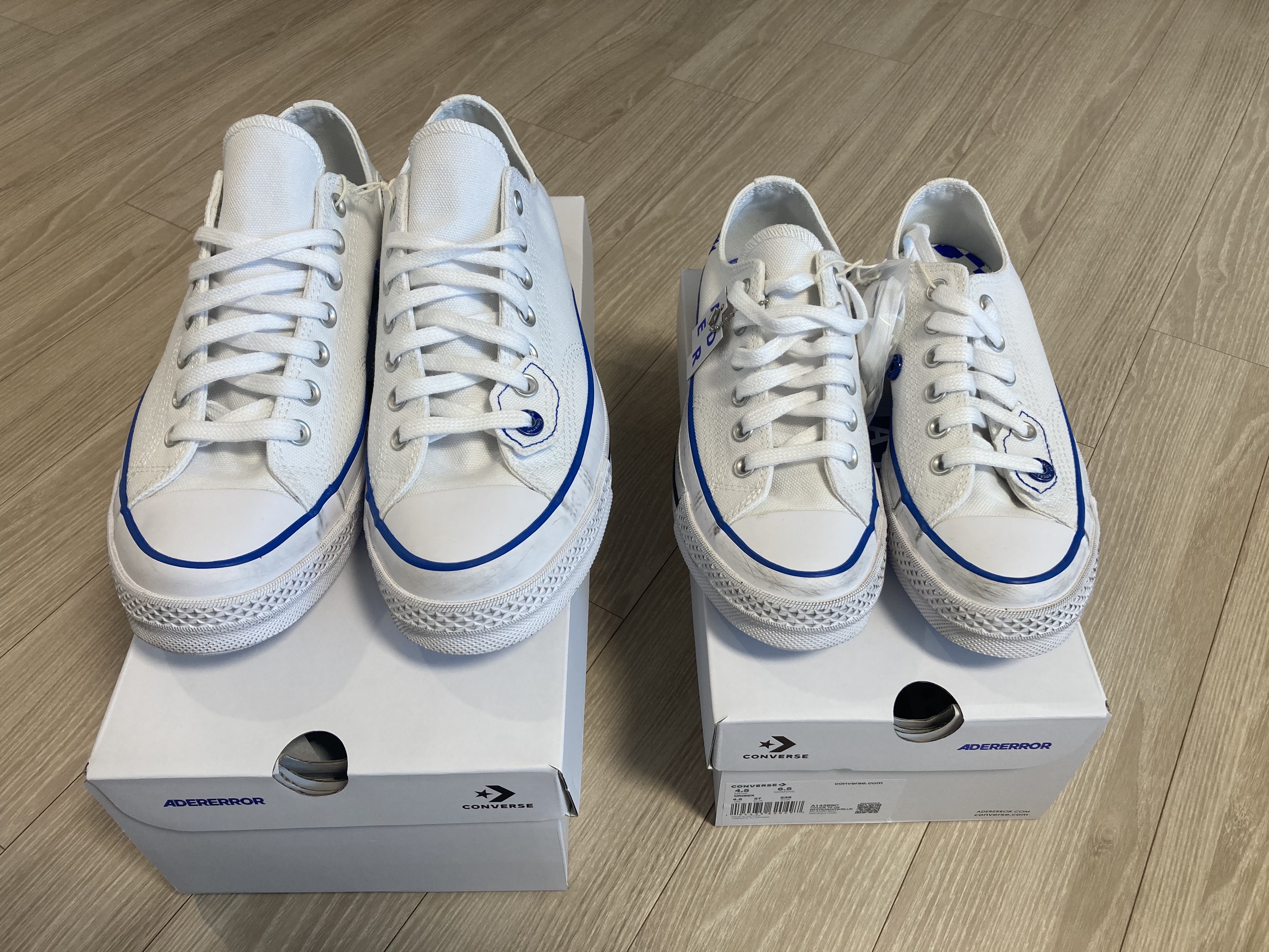 Converse x Ader Error Sig; Chuck 70 Low White Blue 착용 스타일 - 1