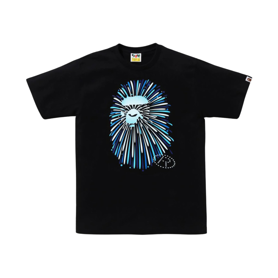 - BAPE Ape Head Firework T-Shirt #1 Black Blue