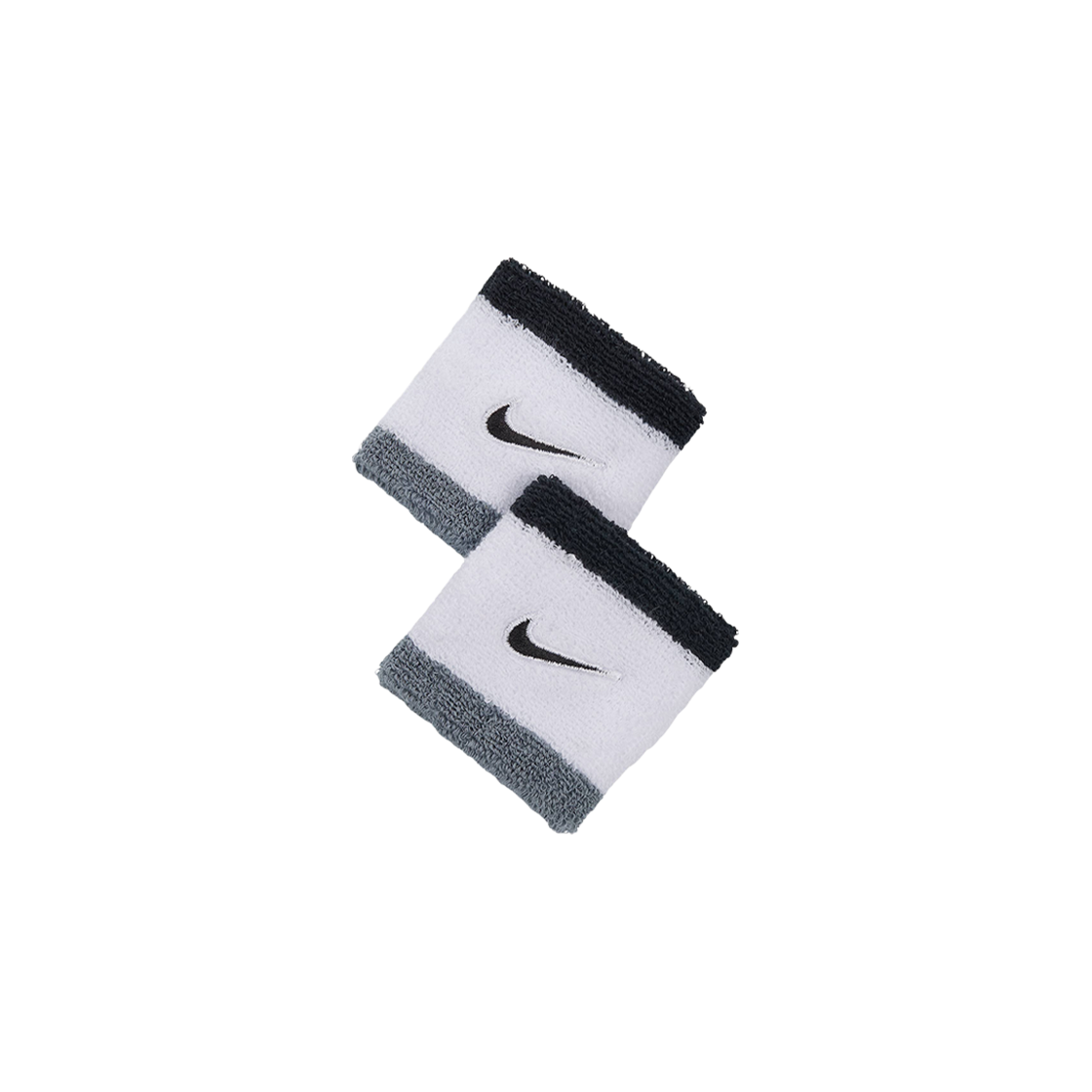 II5301-122 Nike Swoosh Classic Wristbands White Cold Grey