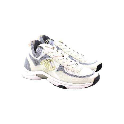 IT8JL62A48MT [A등급] Chanel Vintage Fabric Knit Sneakers G36258
