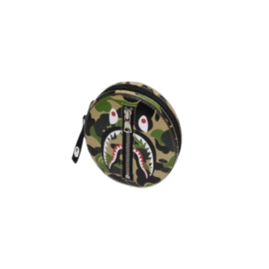 - BAPE ABC Camo Shark Coin Case Green