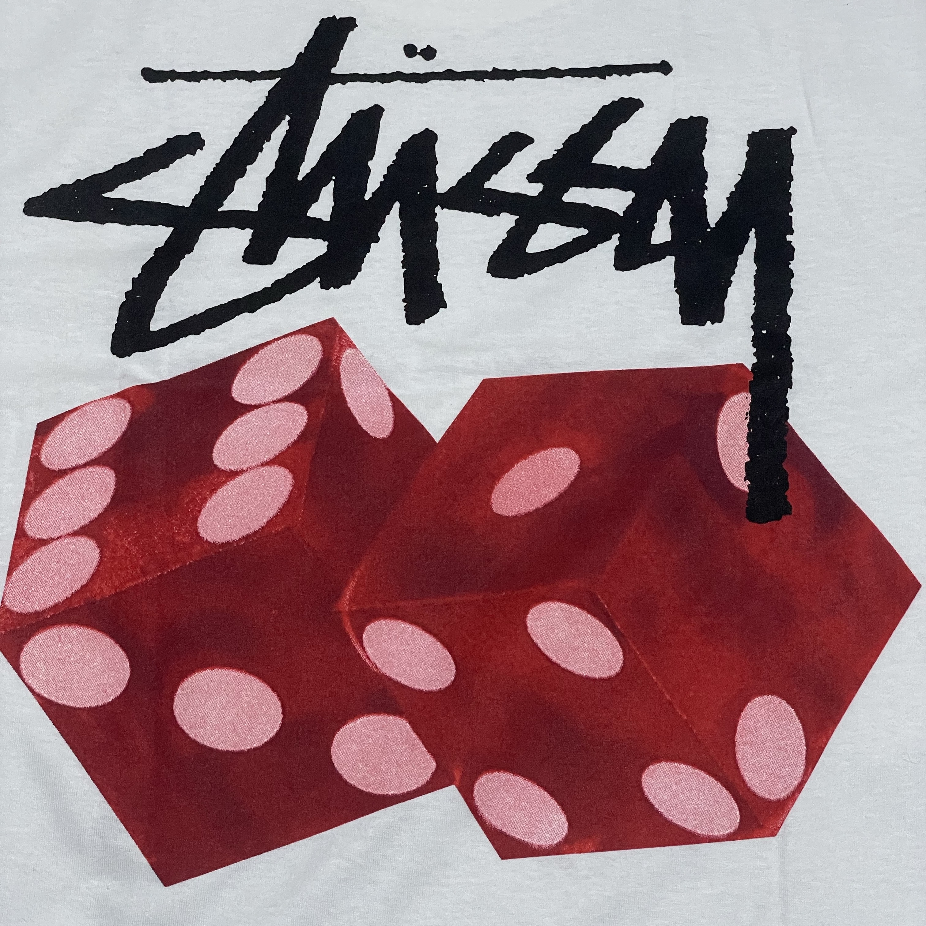 Stussy Diced Out T-Shirt Midnight, Stussy Diced Out T-Shirt White 착용 스타일 - 2