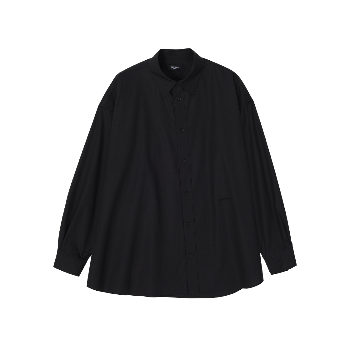송지오옴므 오토그래프 바이어스 드레이프 셔츠 블랙