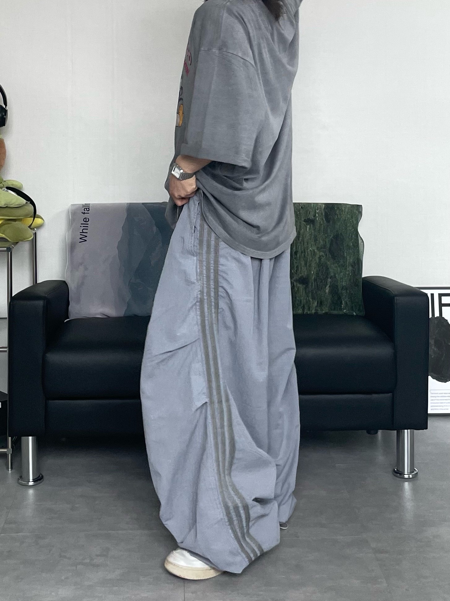 (W) Nike Air Force 1 '07 Low White, Hello Sunrise 90s Logo 6Panel Cap Beige & Navy 착용 스타일 - 8