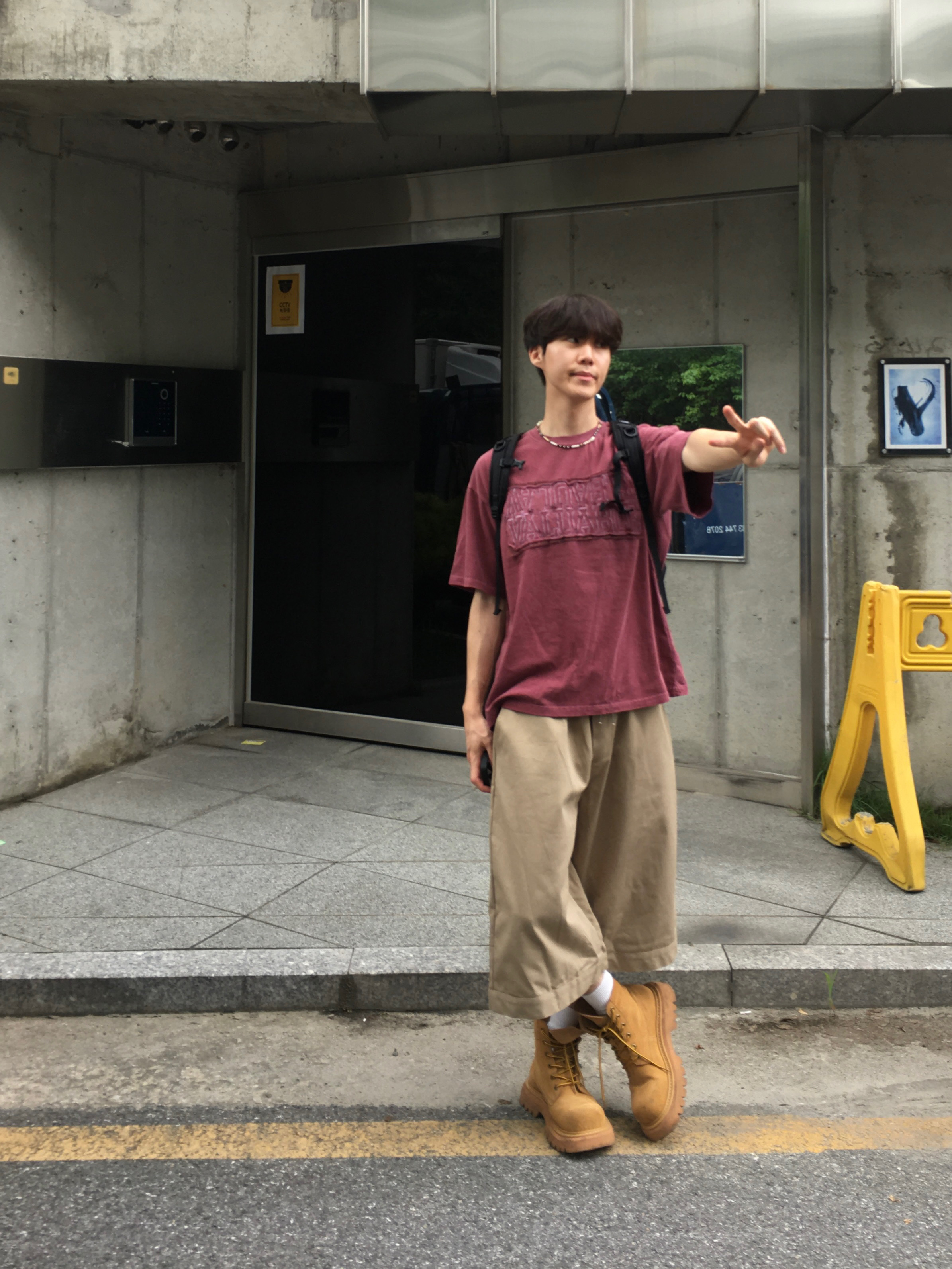 The North Face Mini Shot Black 착용 스타일 - 1