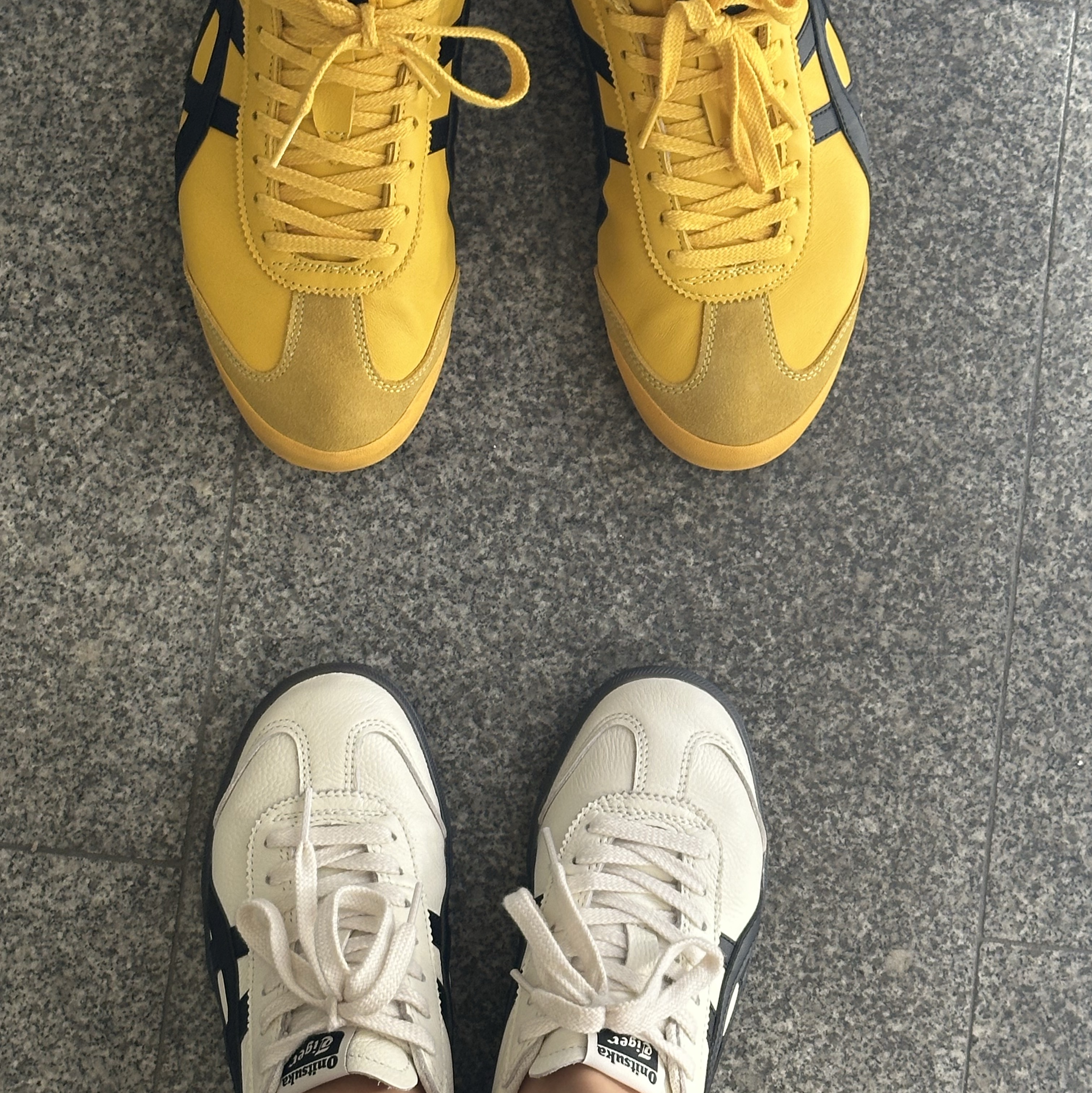 Onitsuka Tiger Tokuten White Black, Onitsuka Tiger Mexico 66 Yellow Black 착용 스타일