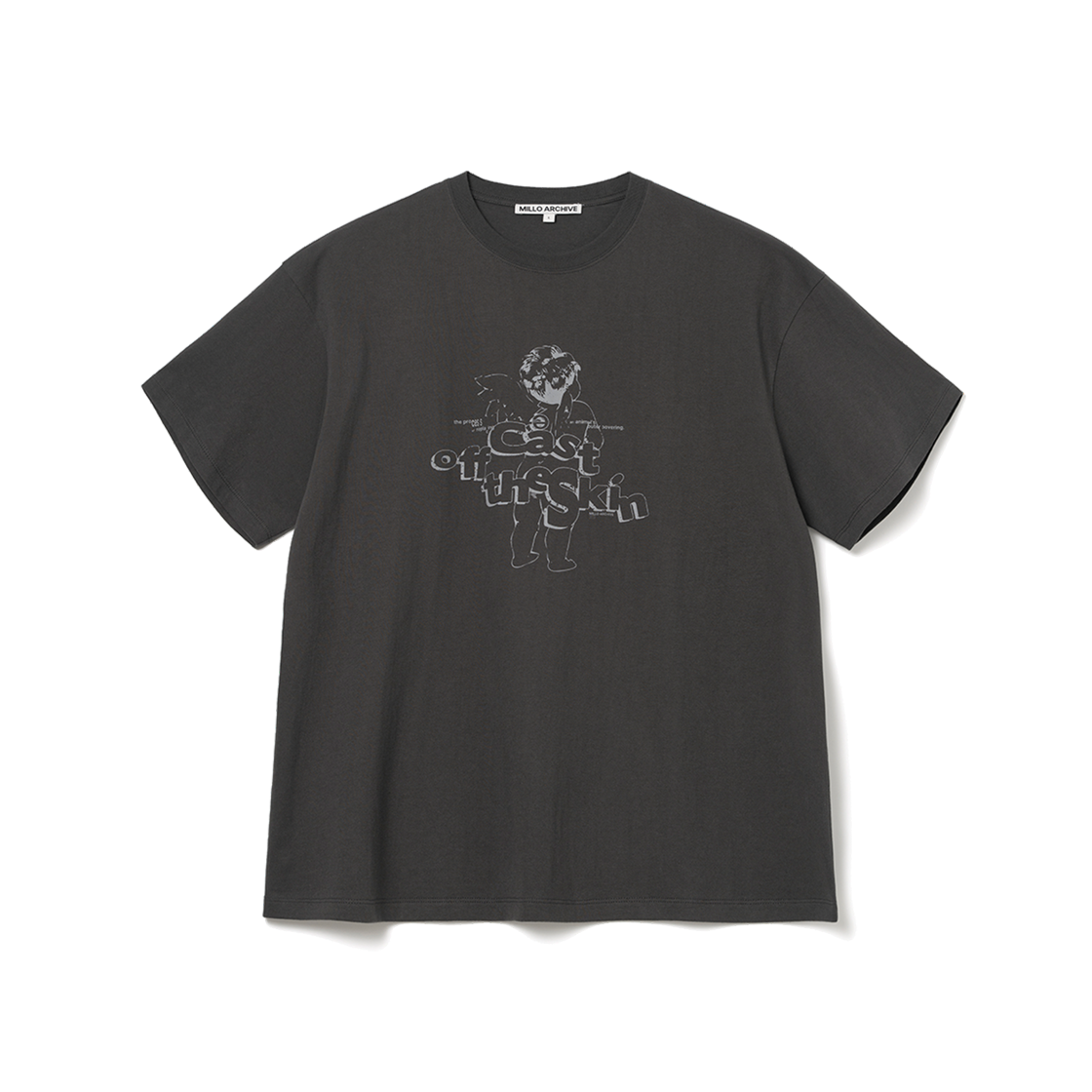 [KREAM 단독] 밀로 아카이브 프레이 베이비 엔젤 티셔츠 차콜 그레이([KREAM 단독] Millo Archive Fray Baby Angel T-Shirts Charcoal Gray)