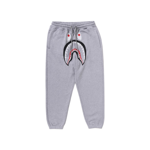 - BAPE Shark Relaxed Fit Sweat Pants Gray