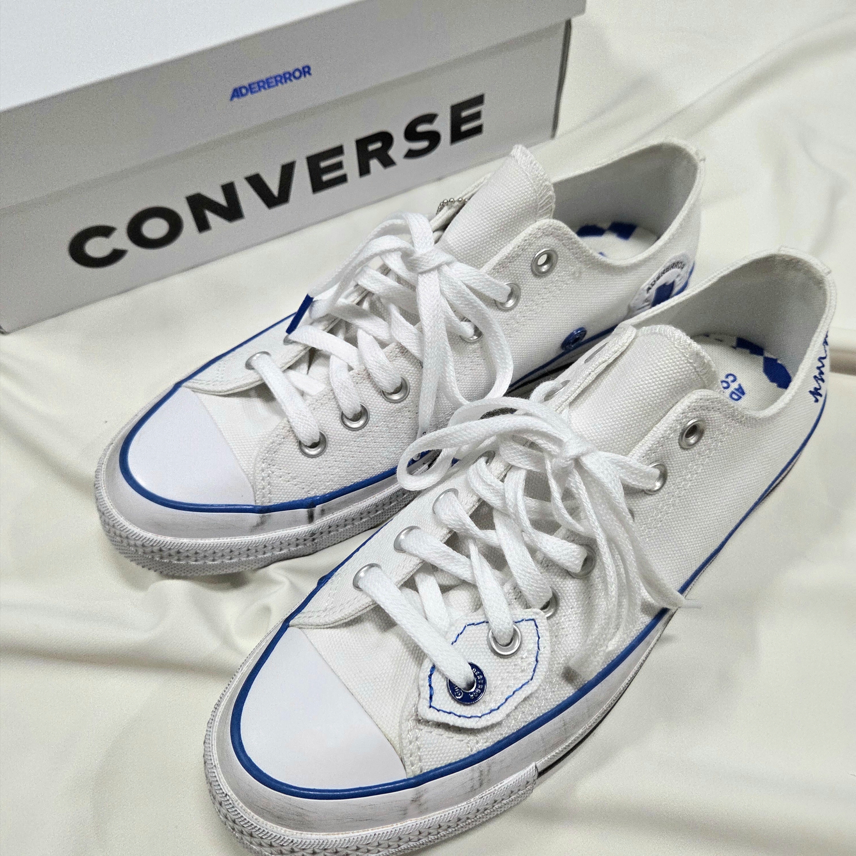 Converse x Ader Error Sig; Chuck 70 Low White Blue 착용 스타일