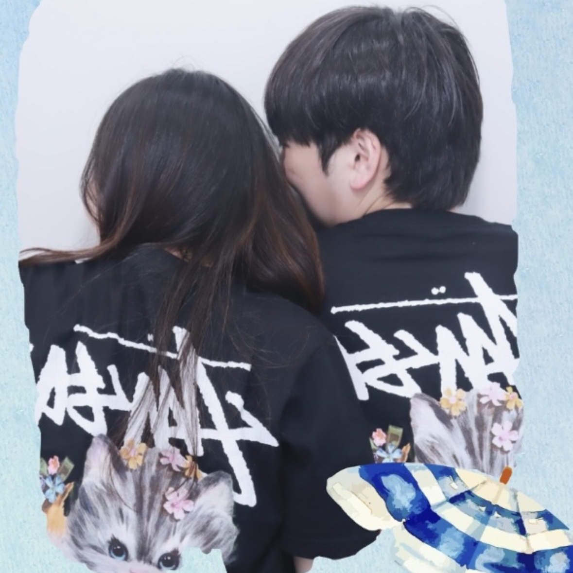 Stussy Kittens T-Shirt Black 착용 스타일 - 1