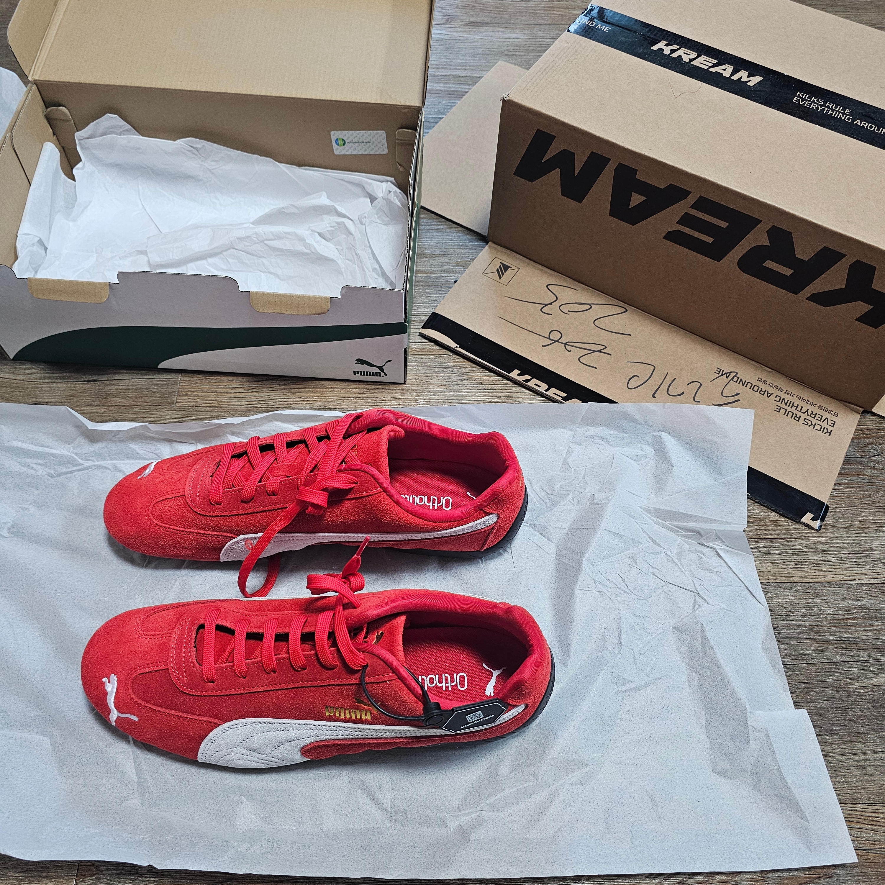 Puma Speedcat OG Red White 착용 스타일 - 2