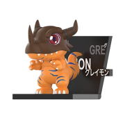 Pop Mart Digimon Adventure Fridge Magnet Series Greymon (Opened Case)