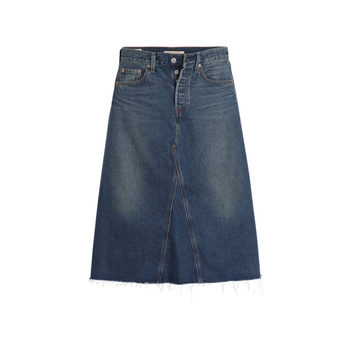 리바이스 우먼 하이라이즈 A라인 스커트 다크 인디고