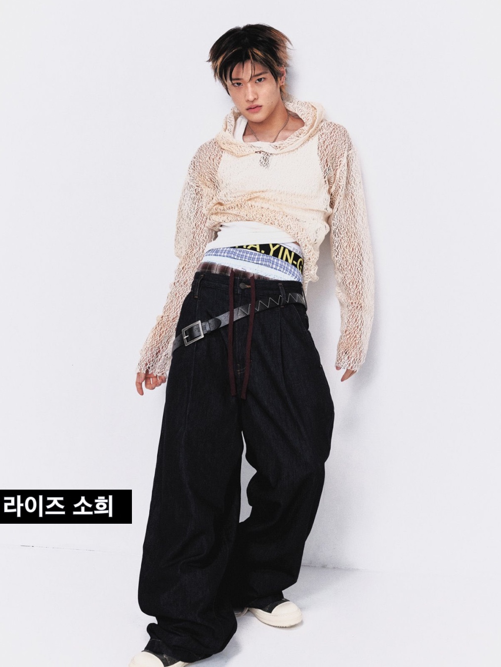 AEAE Trunk Layered Sweatshorts Navy, Project G/R 3 Layered Track Pants Red 착용 스타일 - 6