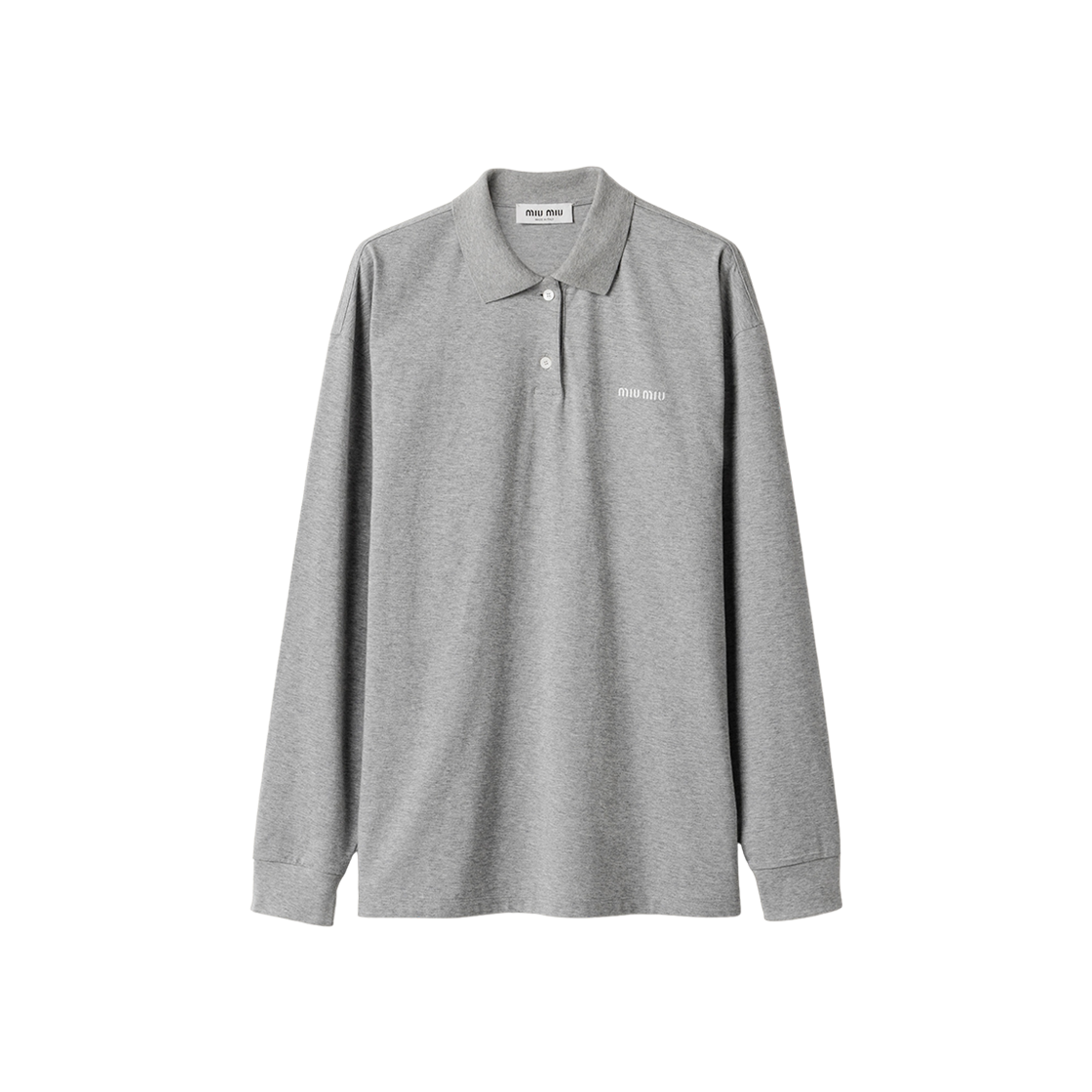 MJL054-1610-F0031 (W) Miu Miu Jersey  Polo Shirt Grey