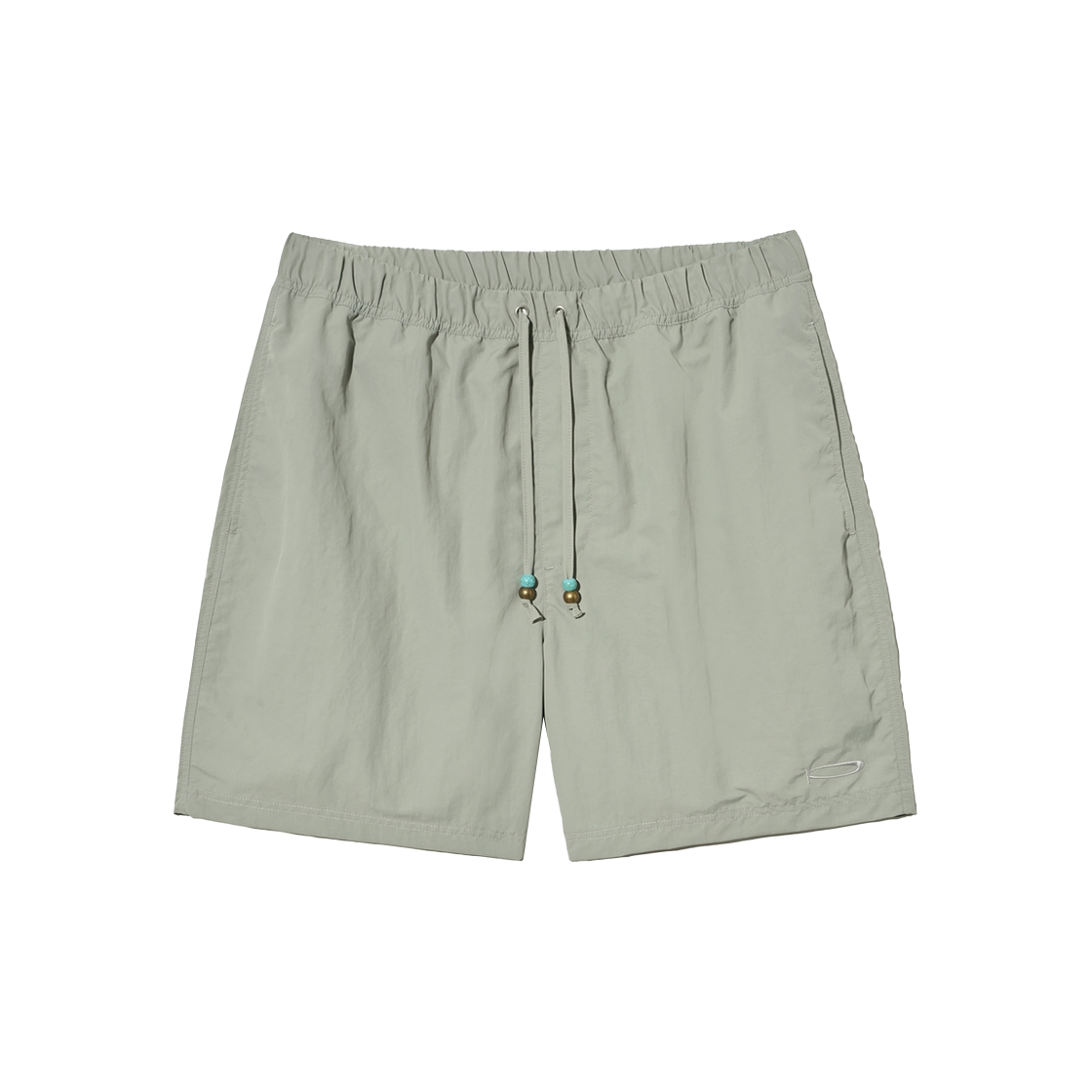PEM1SO307BGE Phyps Dept Beads String Beach Shorts Greige