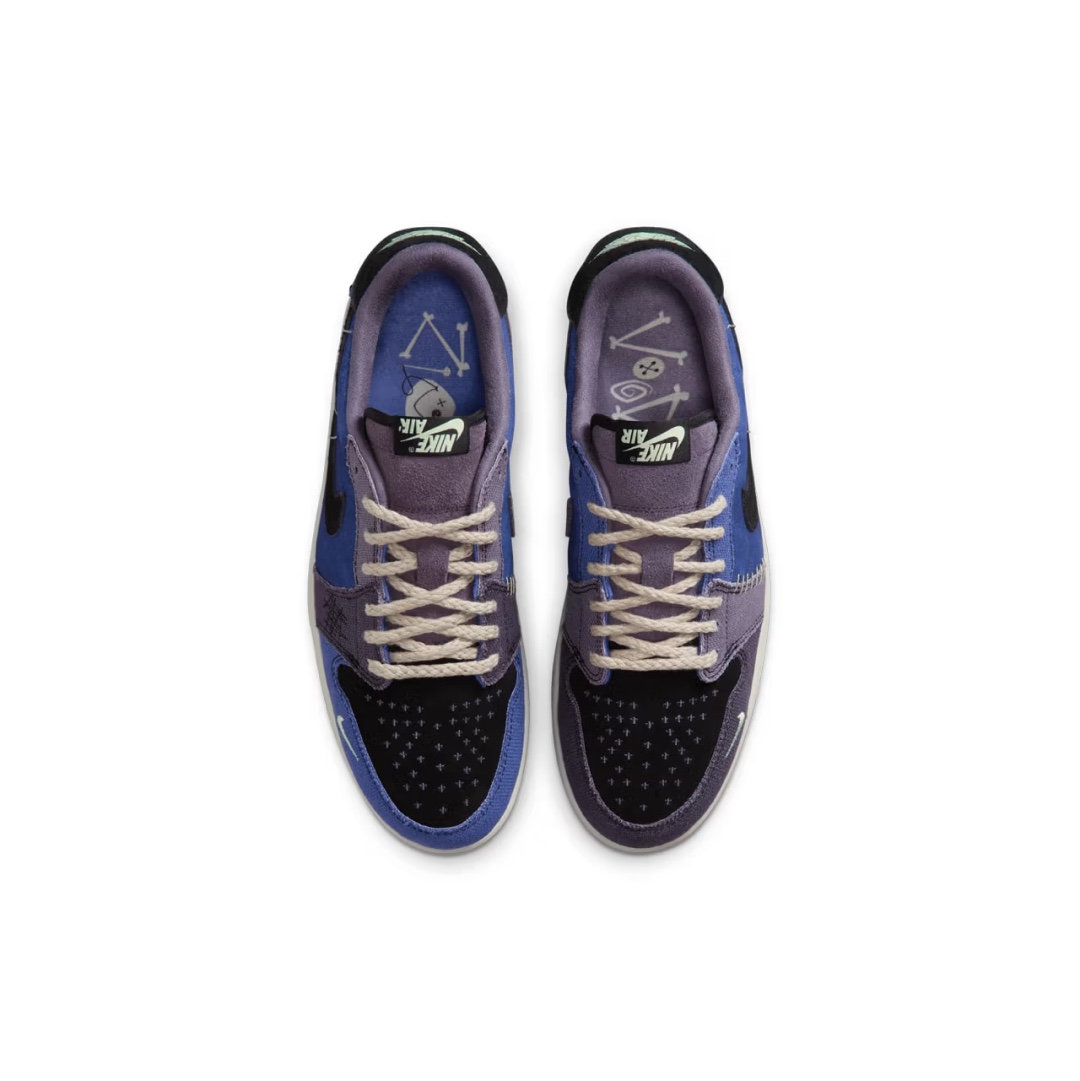 Jordan 1 x Zion Williamson Retro Low OG Flax and Oil Green 착용 스타일 - 3
