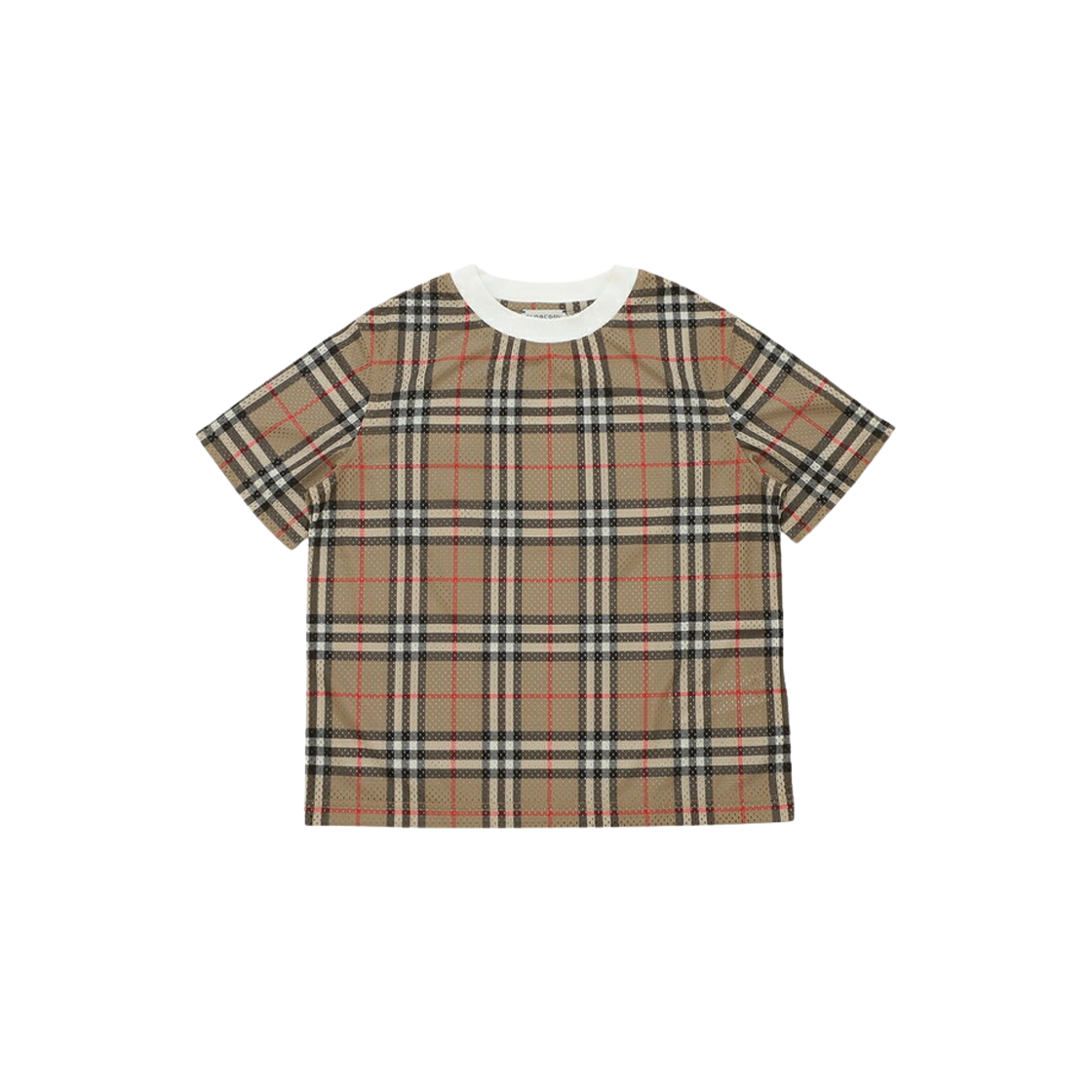 8078637 (Baby) Burberry Check Mesh T-Shirt Archive Beige