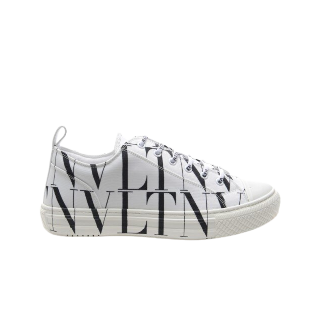 발렌티노 VLTN 로고 로우 탑 스니커즈 화이트 블랙(Valentino VLTN Logo Low Top Sneakers White Black)
