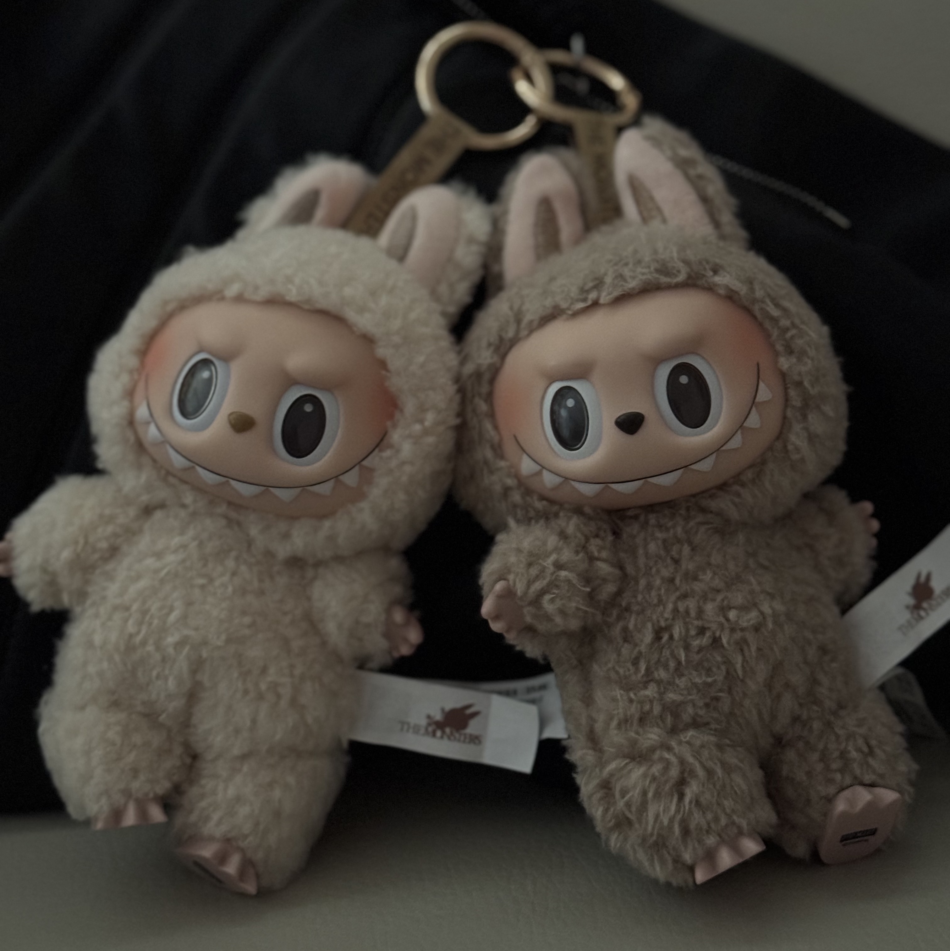 Pop Mart Labubu The Monsters Labubu Tasty Macarons Series Toffe Keyring 착용 스타일
