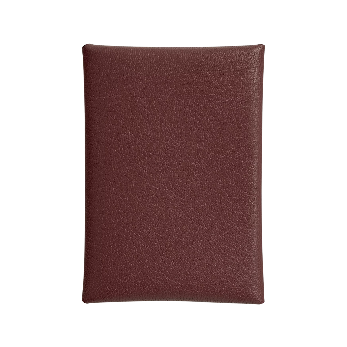 H083416CK0G Hermes Calvi Duo Compact Card Holder Chamkila Goatskin & Palladium Rouge Sellier