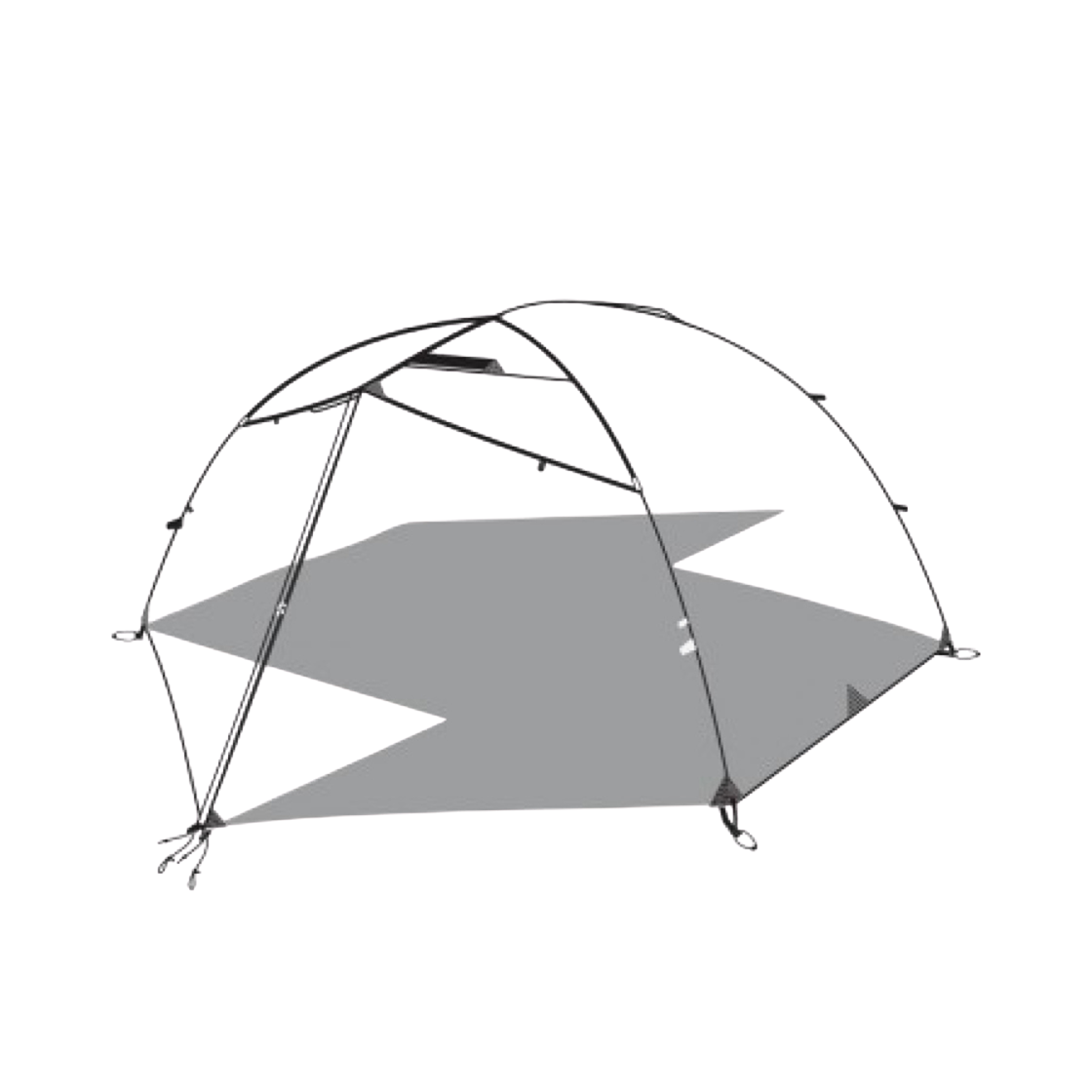 헬리녹스 알파인돔 2p 풋프린트 블랙(Helinox Alpine Dome 2p Foot Print Black)