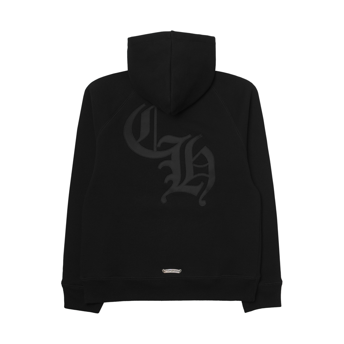 크롬하츠 나일론 세메터리 크로스 패치 CH 백 로고 후드 블랙