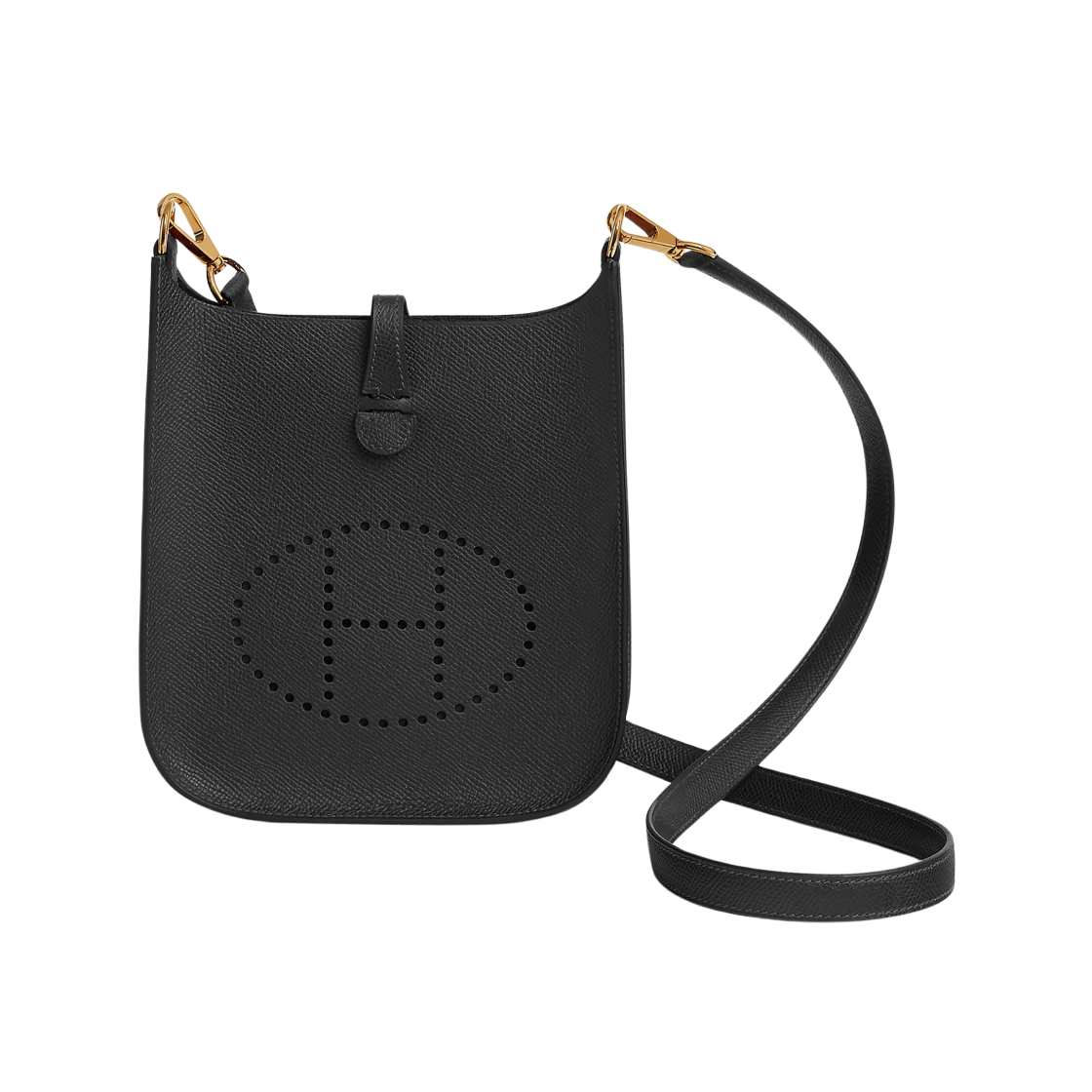 H087080CC89 Hermes Evelyne 16 Sellier Bag Epsom & Gold Noir