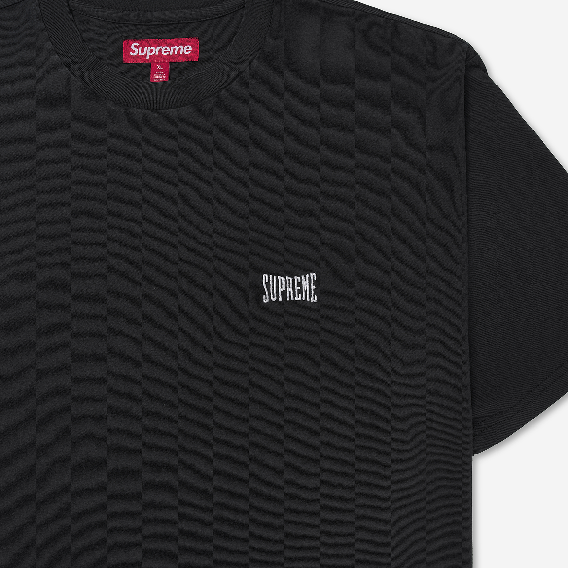 【Supreme】Warm Up Washed S/S Top Black - 25SS Supreme Warm Up Washed S/S Top Black – Klasyczny T-shirt