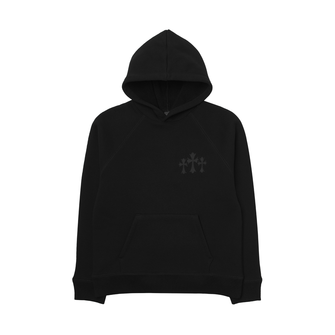 크롬하츠 나일론 세메터리 크로스 패치 CH 백 로고 후드 블랙(Chrome Hearts Nylon Cemetery Cross Patch CH Back Logo Hoodie Black) - 2