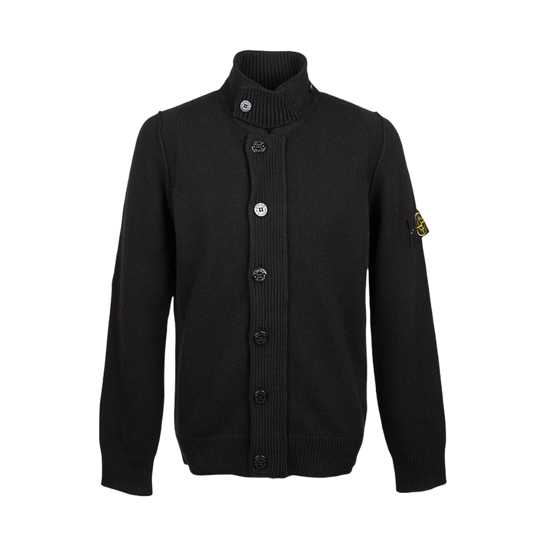 스톤 아일랜드 집업 가디건 블랙 - 25FW(Stone Island Zip Up Cardigan Black - 25FW)