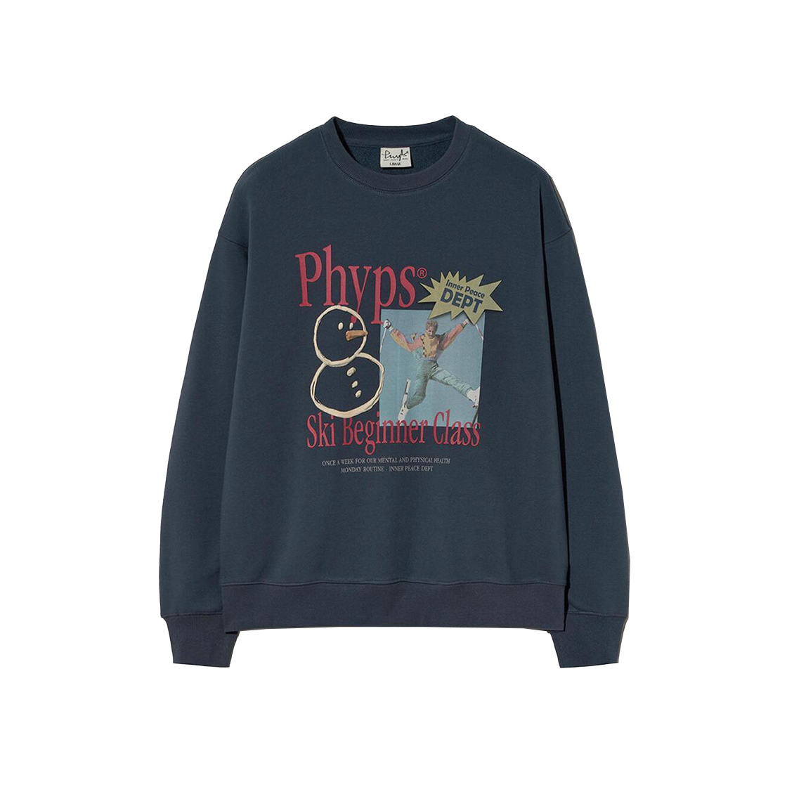 PEF1CR301SVN Phyps Dept Ski Bigginer Class Crew Neck Vintage Navy