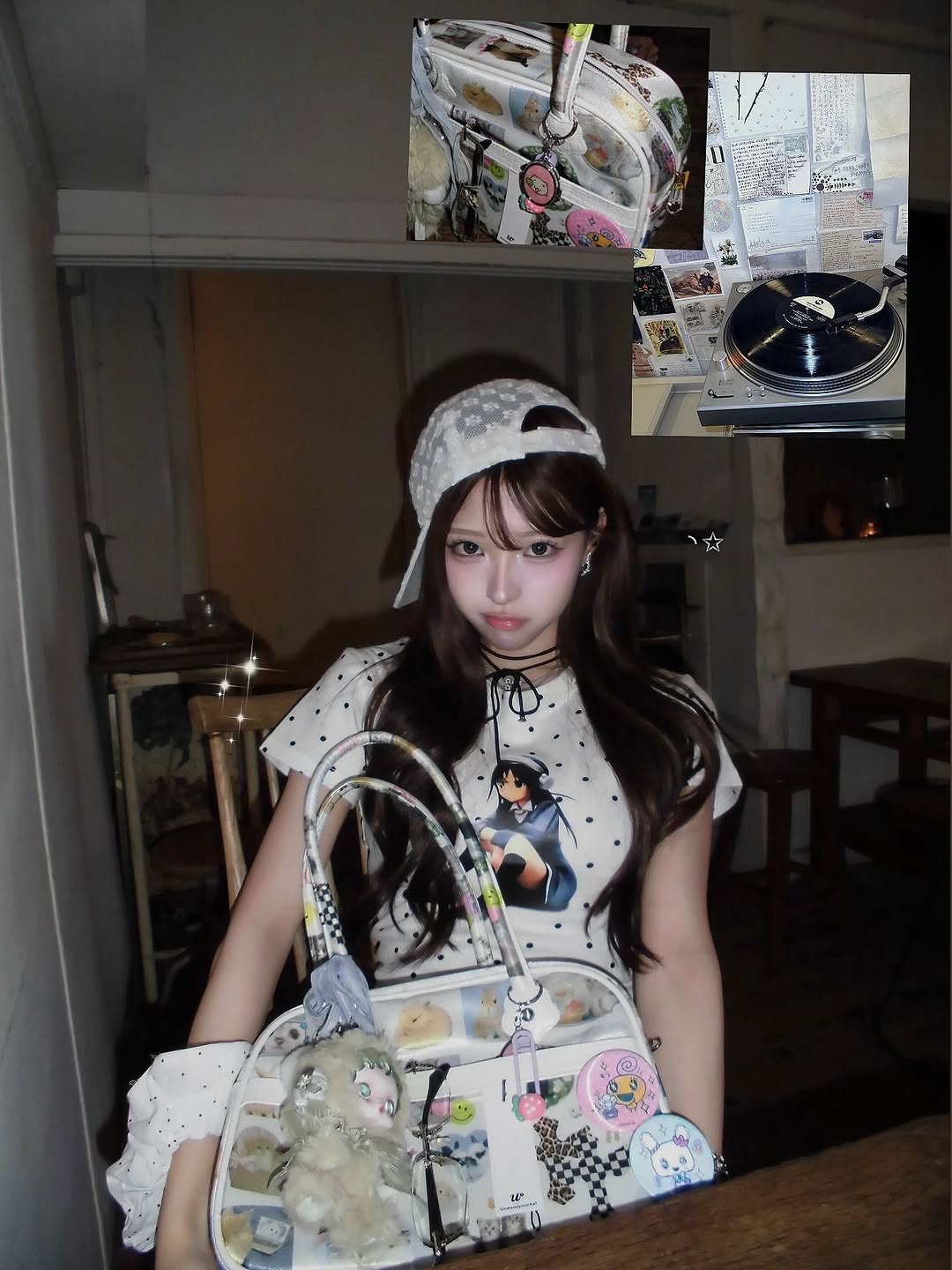 UnsteadyMarket Collage Tote Bag 착용 스타일 - 4