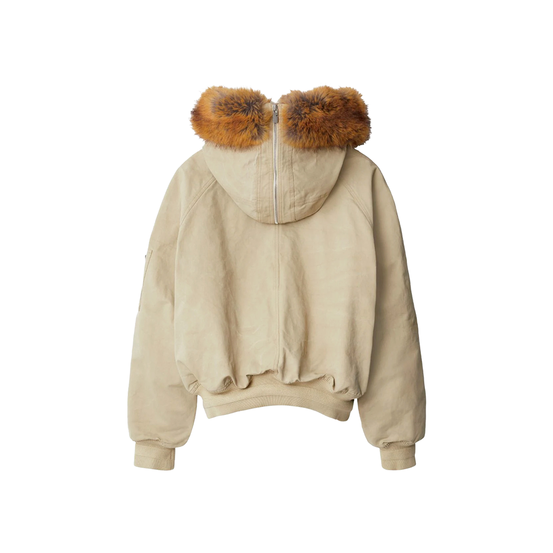 버버리 포우 퍼 트리밍 코튼 봄버 자켓 크림(Burberry Faux Fur Trim Cotton Bomber Jacket Cream) - 2