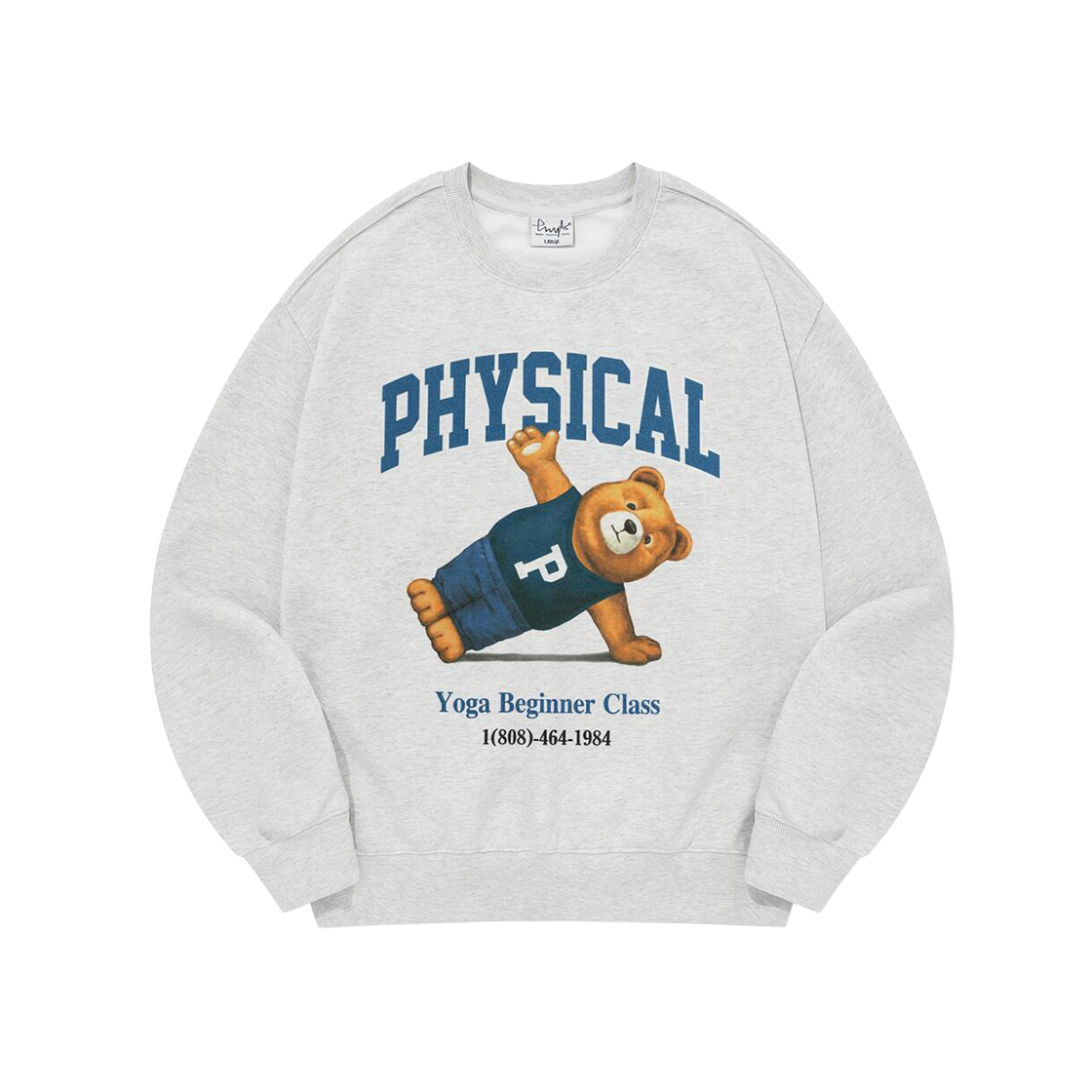 PEF1CR320SLG Phyps Dept Yoga Bear Sweat Shirt Light Grey