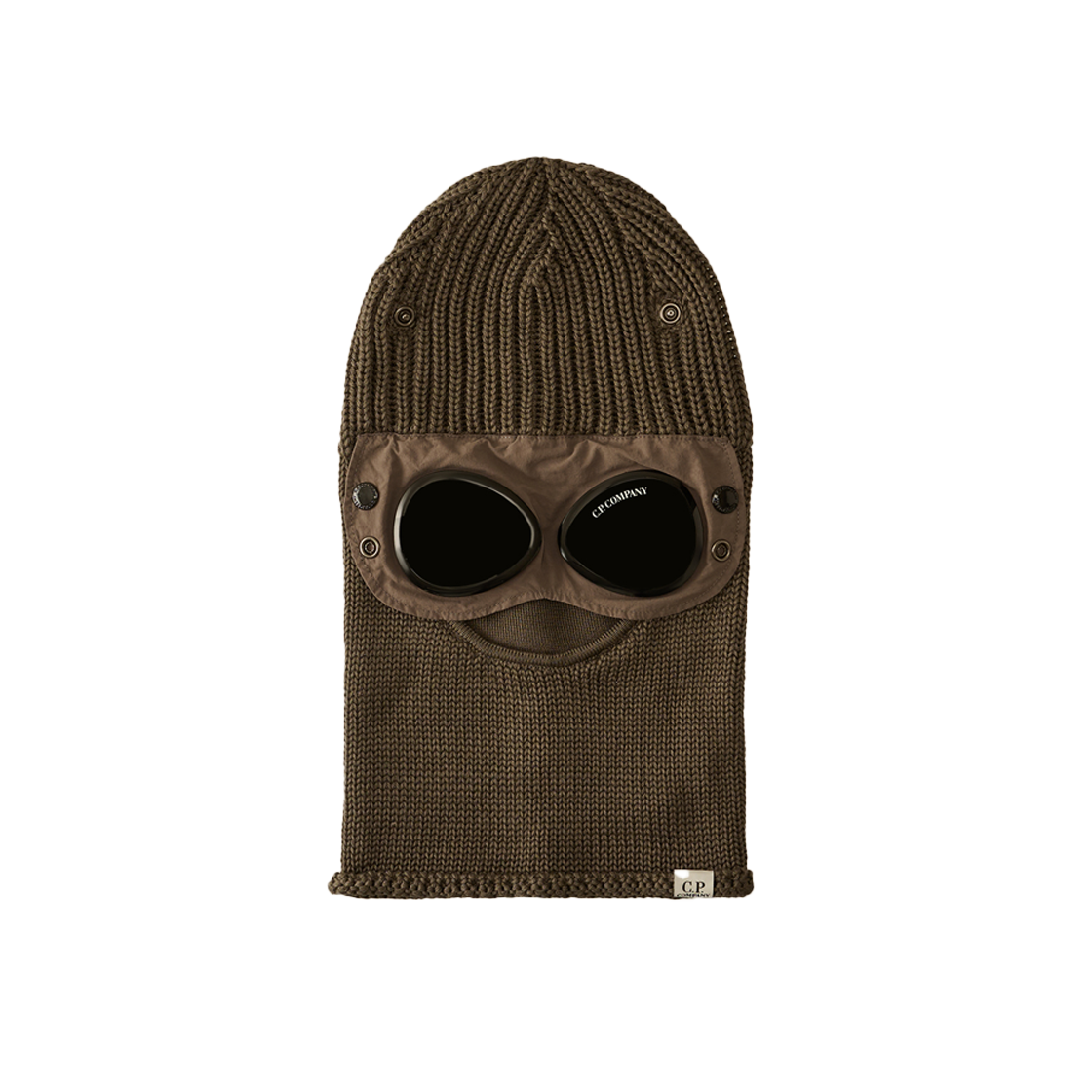KM5DHTBCC12BR C.P. Company Extrafine Merino Wool Goggle Balaclava Walnut Beige - 25FW