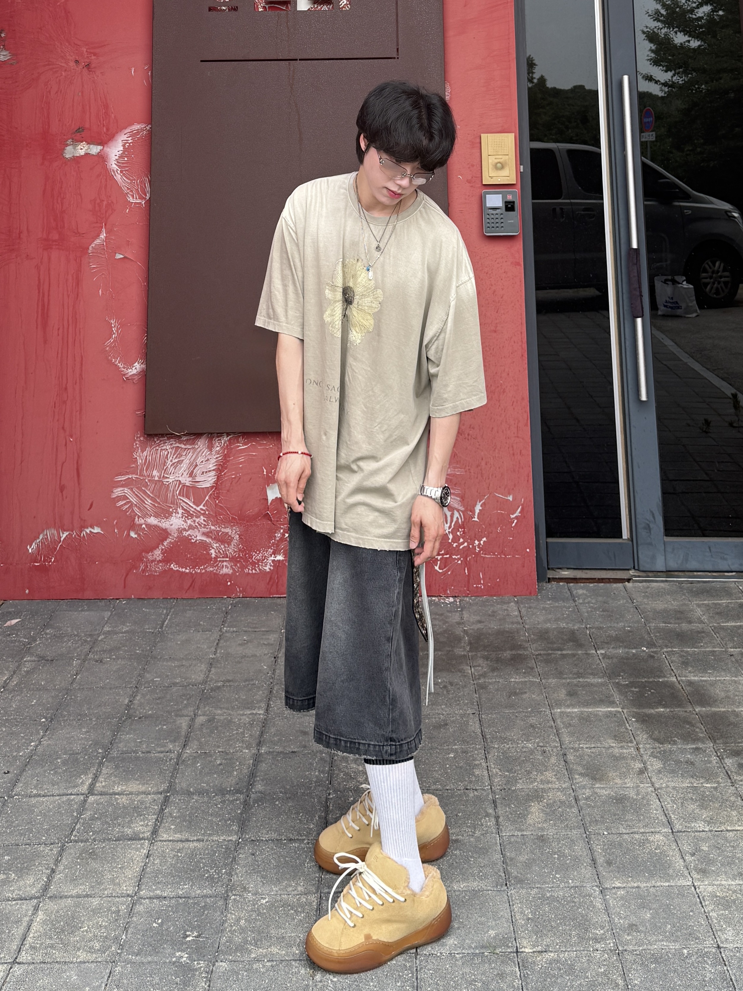 ERL Vamp Skate Shoes Sand, ERL Vamp Skate Shoe Pirate Black 착용 스타일 - 3