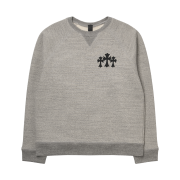 Chrome Hearts Nylon Cemetery Cross Patch CH Back Logo Sweatshirt Grey