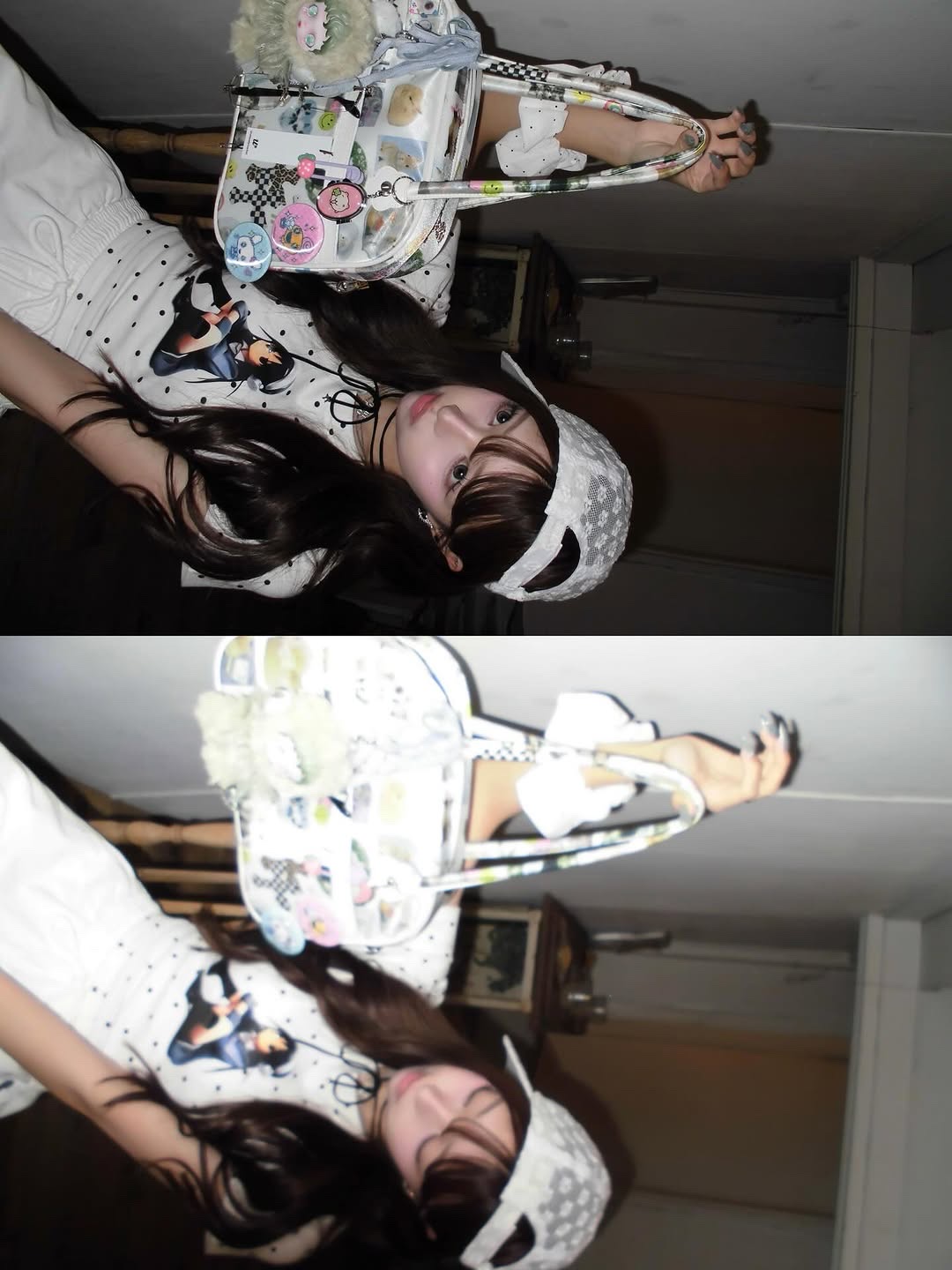 UnsteadyMarket Collage Tote Bag 착용 스타일 - 2