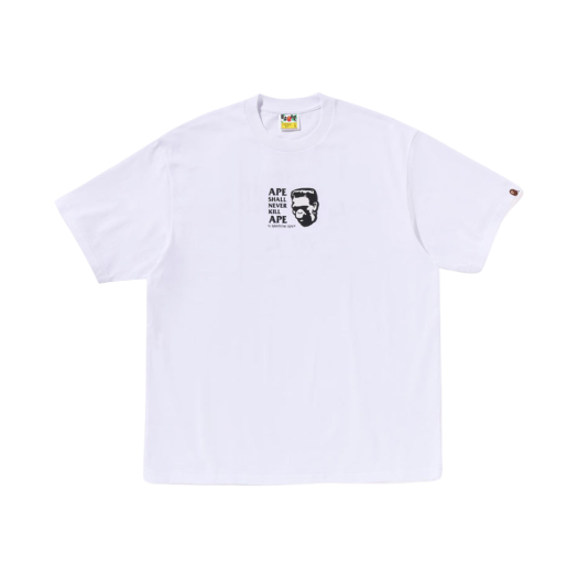 BAPE Frankenstein BAPE Logo Relaxed Fit T-Shirt White