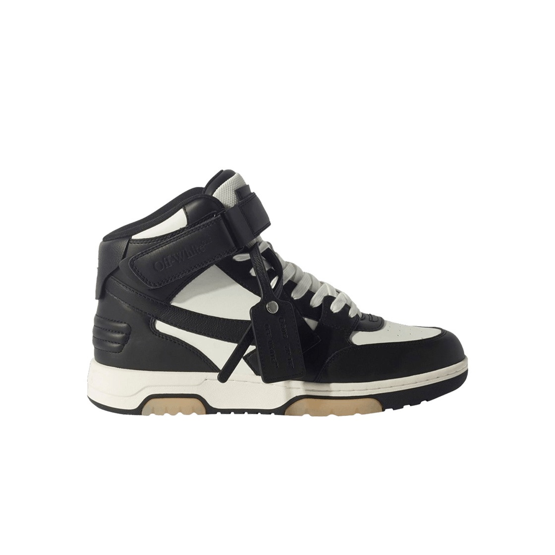 오프화이트 아웃 오브 오피스 미드 스니커즈 블랙 화이트(Off-White Out of Office Mid Sneakers Black White)