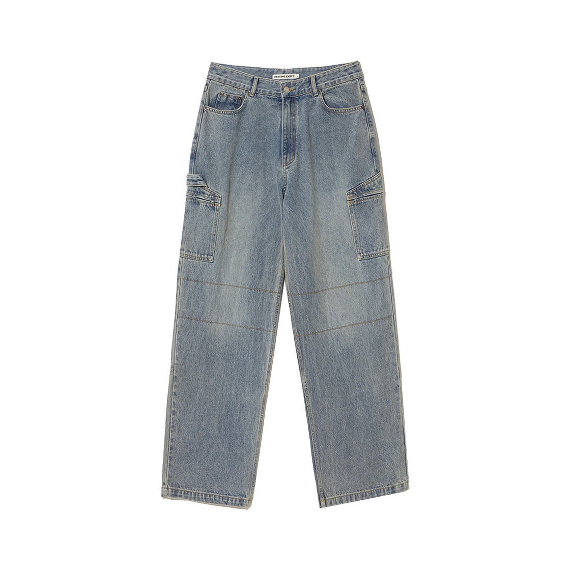 PEF1DP305AIL Phyps Dept Carpenter Zipper Cargo Denim Pants Indigo Light
