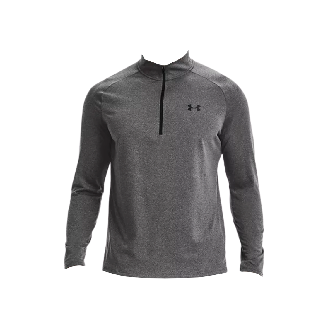 언더아머 테크 하프 집 롱슬리브 카본 헤더 블랙(Under Armour Tech Half Zip Long Sleeve Carbon Heather Black)
