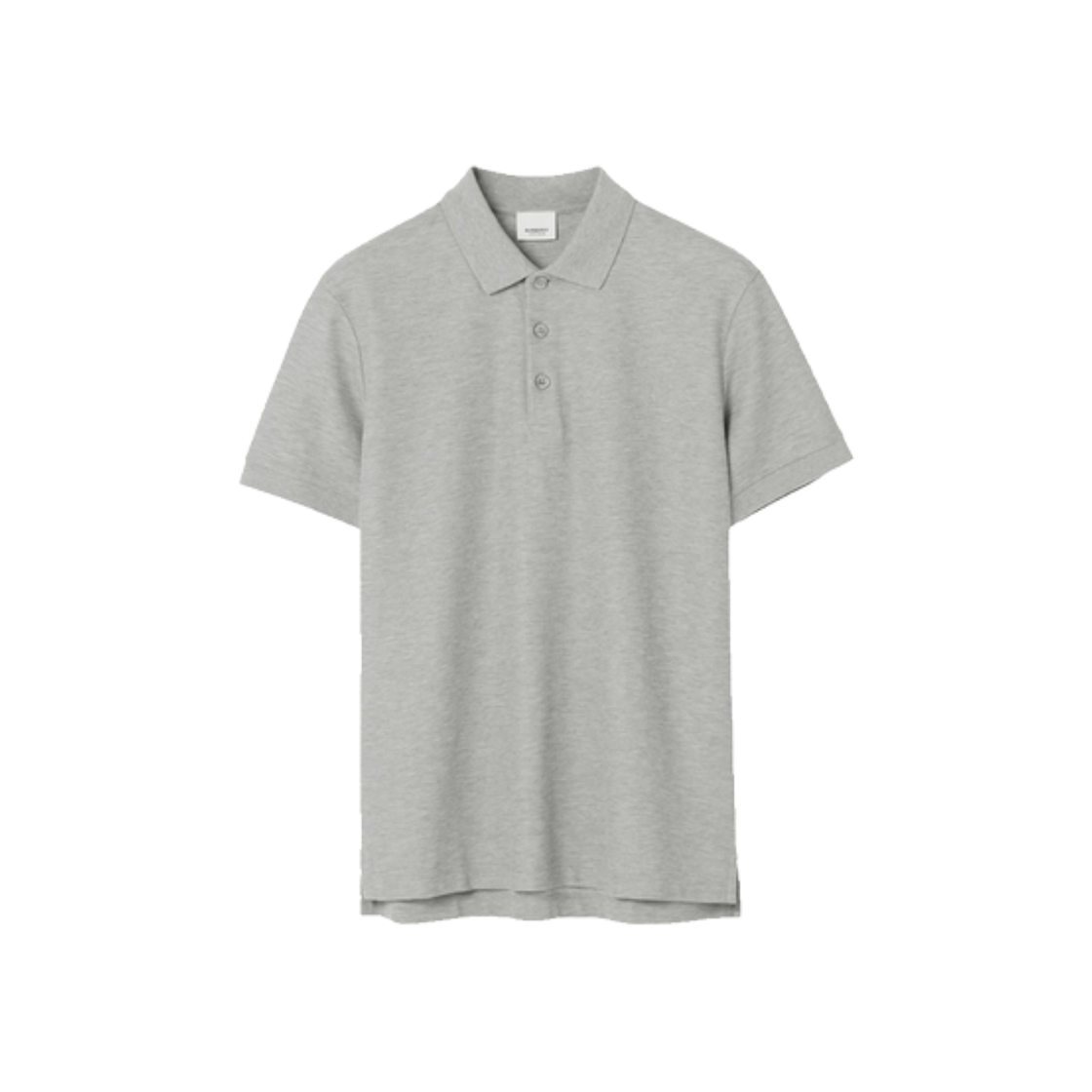 8068727 Burberry Logo Embroidered Polo T-Shirt Grey
