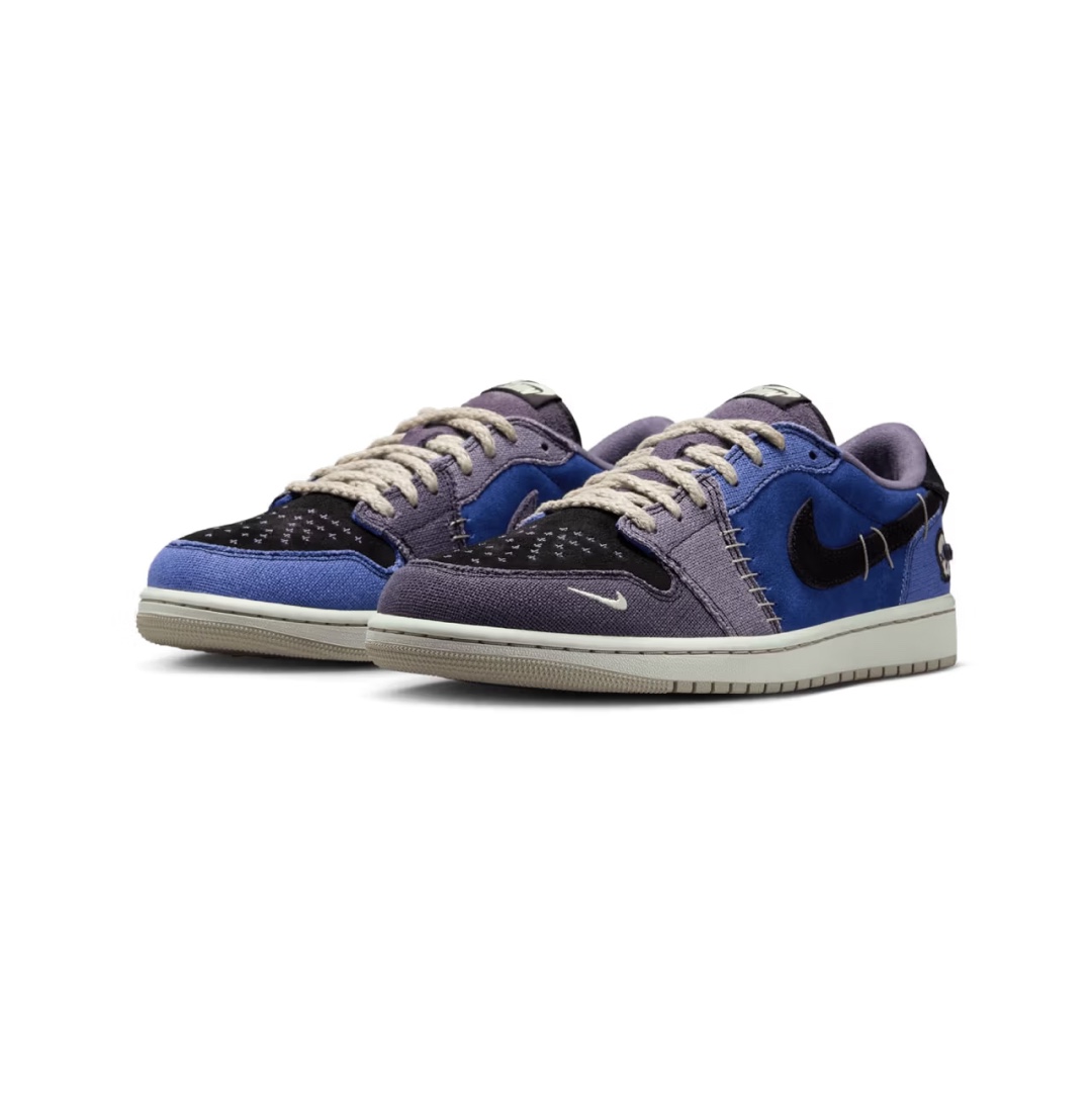 Jordan 1 x Zion Williamson Retro Low OG Flax and Oil Green 착용 스타일 - 2